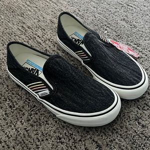 Vans rainbow slip ons